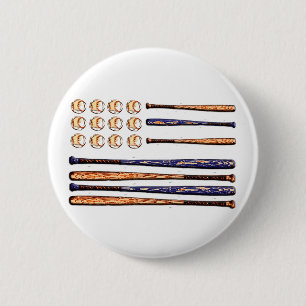 Badge Rond 5 Cm drapeau de base-ball