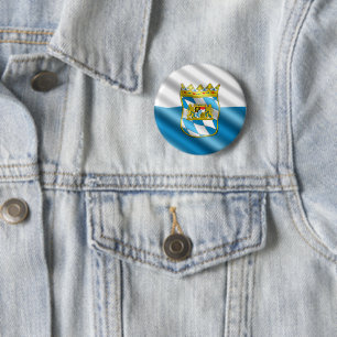 Badge Rond 5 Cm Drapeau de Bavière