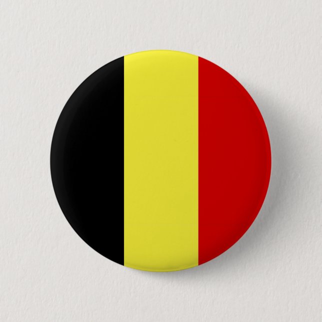 Badge Rond 5 Cm Drapeau de Belgique (Devant)