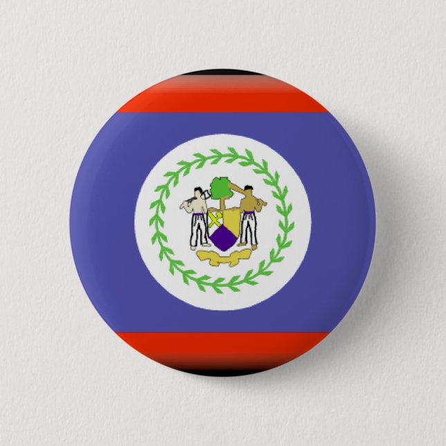 Badge Rond 5 Cm Drapeau de Belize (Devant)