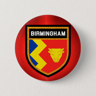 Badge Rond 5 Cm Drapeau de Birmingham