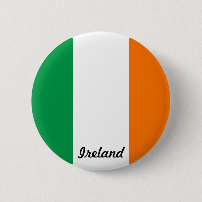 Badge Rond 5 Cm Drapeau de bouton de l'Irlande (Devant)