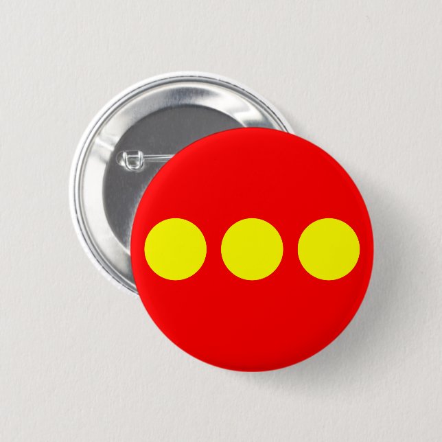 Badge Rond 5 Cm Drapeau de Christiania (Devant & derrière)