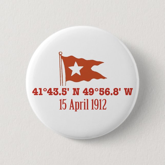 Badge Rond 5 Cm Drapeau de descente titanique d'étoile de (Devant)