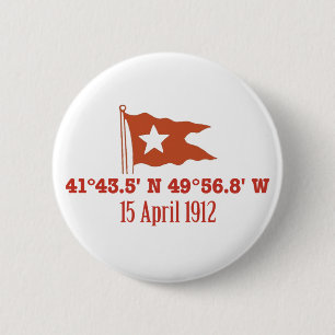 Badge Rond 5 Cm Drapeau de descente titanique d'étoile de