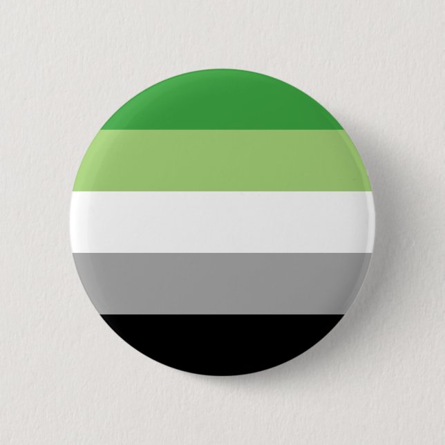 Badge Rond 5 Cm Drapeau de fierté aromantique LGBTQ (Devant)