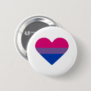Badge Rond 5 Cm Drapeau de fierté bisexuel cœur
