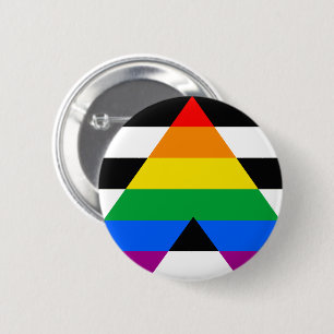 Badge Rond 5 Cm Drapeau de fierté d'allié