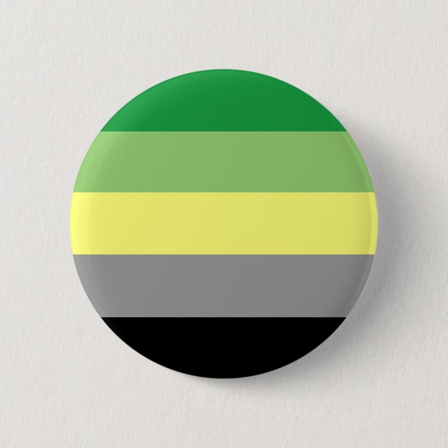 Badge Rond 5 Cm Drapeau de fierté d'Aromantic (Devant)