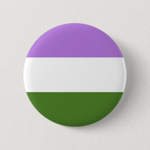 Badge Rond 5 Cm Drapeau de fierté de Genderqueer