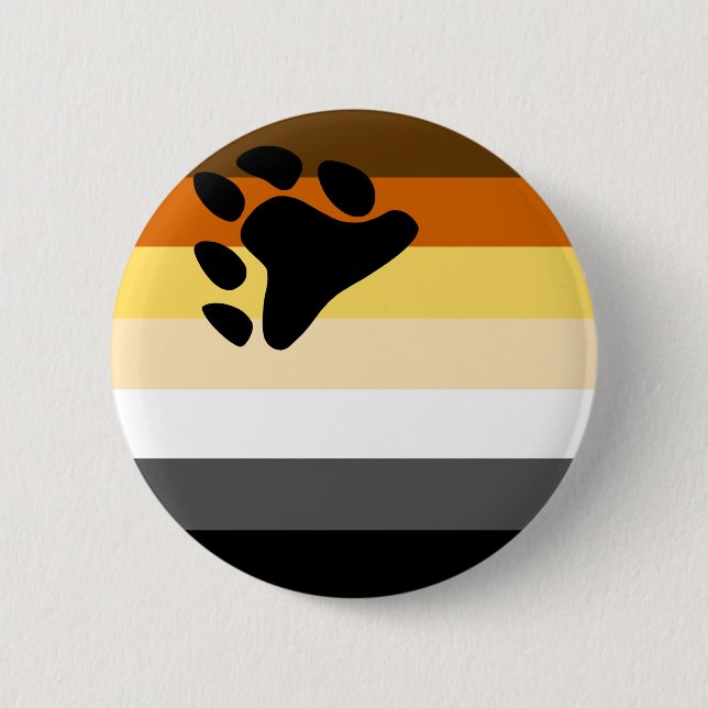 Badge Rond 5 Cm Drapeau de fierté d'ours (Devant)