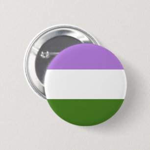Badge Rond 5 Cm Drapeau de fierté genderqueer