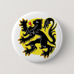Badge Rond 5 Cm Drapeau de Flandre
