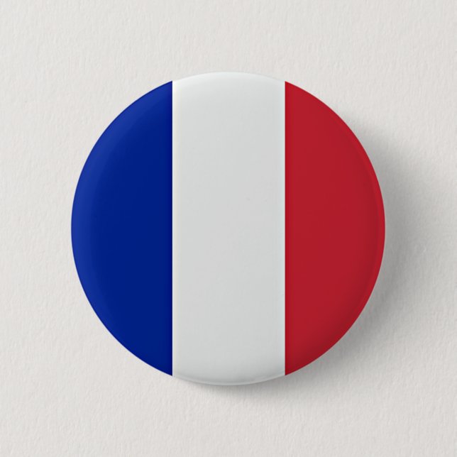 Badge Rond 5 Cm Drapeau de France (Devant)