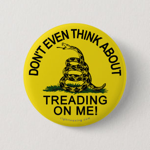 Badge Rond 5 Cm Drapeau de Gadsden mis à jour