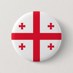 Badge Rond 5 Cm Drapeau de Géorgie