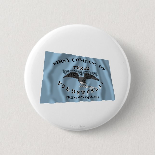 Badge Rond 5 Cm Drapeau de gris de la Nouvelle-Orléans (Devant)