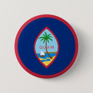 Badge Rond 5 Cm Drapeau de Guam