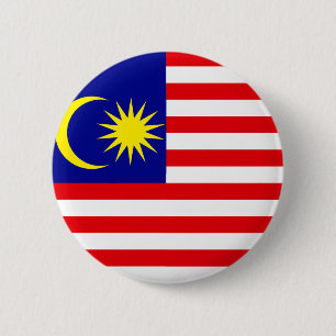 Badge Rond 5 Cm Drapeau de haute qualité de la Malaisie