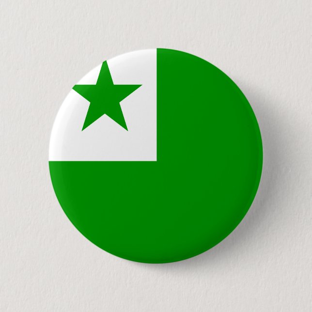 Badge Rond 5 Cm Drapeau de haute qualité d'espéranto (Devant)