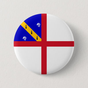Badge Rond 5 Cm Drapeau de Herm