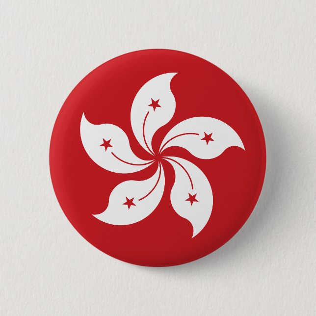 Badge Rond 5 Cm Drapeau de Hong Kong (Devant)