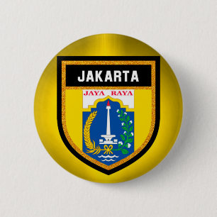 Badge Rond 5 Cm Drapeau de Jakarta