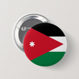 Badge Rond 5 Cm Drapeau de Jordanie