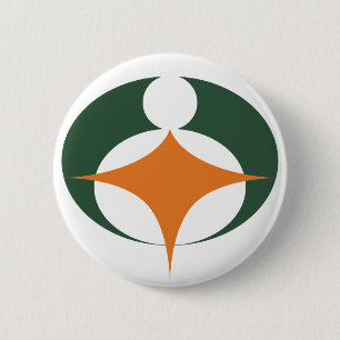 Badge Rond 5 Cm Drapeau de Koga, Shiga, Japon