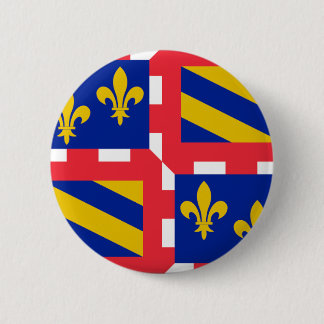 Badge Rond 5 Cm Drapeau de la Bourgogne (France)