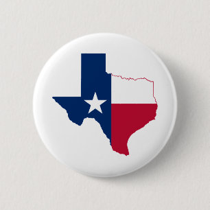 Badge Rond 5 Cm drapeau de la carte du Texas