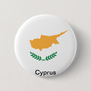 Badge Rond 5 Cm Drapeau de la Chypre