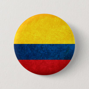 Badge Rond 5 Cm Drapeau de la Colombie