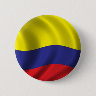Badge Rond 5 Cm Drapeau de la Colombie