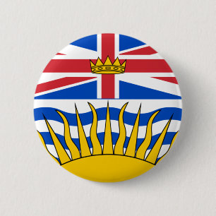Badge Rond 5 Cm Drapeau de la Colombie-Britannique