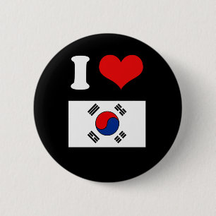 Badge Rond 5 Cm Drapeau de la Corée