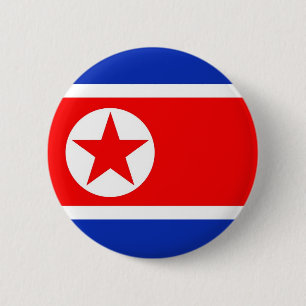 Badge Rond 5 Cm Drapeau de la Corée du Nord