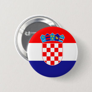Badge Rond 5 Cm Drapeau de la Croatie