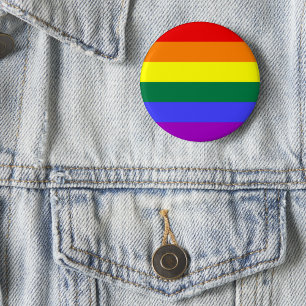 Badge Rond 5 Cm Drapeau de la Fierté arc-en-ciel LGBTQIA+