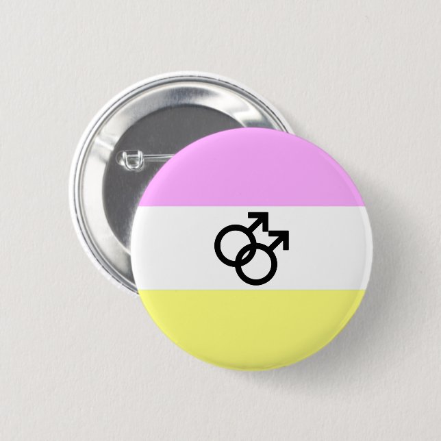 Badge Rond 5 Cm Drapeau de la fierté de Twink (Devant & derrière)