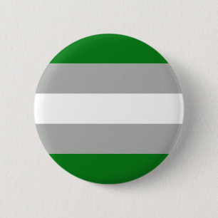 Badge Rond 5 Cm Drapeau de la fierté grise romantique