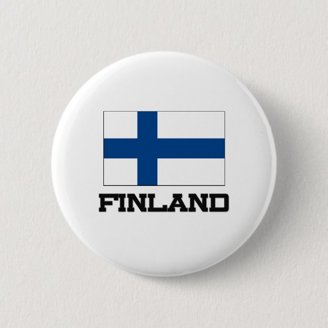 Badge Rond 5 Cm Drapeau de la Finlande (Devant)