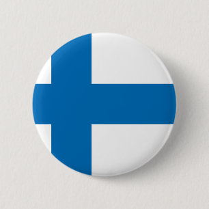 Badge Rond 5 Cm Drapeau de la Finlande