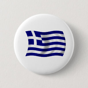 Badge Rond 5 Cm Drapeau de la Grèce