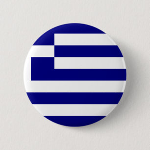 Badge Rond 5 Cm Drapeau de la Grèce
