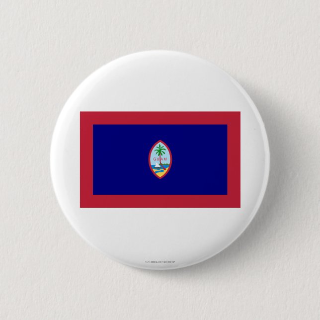 Badge Rond 5 Cm Drapeau de la Guam (Devant)