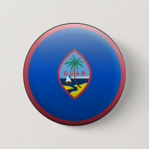 Badge Rond 5 Cm Drapeau de la Guam
