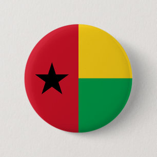 Badge Rond 5 Cm Drapeau de la Guinée Bissau