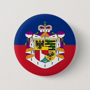Badge Rond 5 Cm Drapeau de la Liechtenstein (état), Liechtenstein