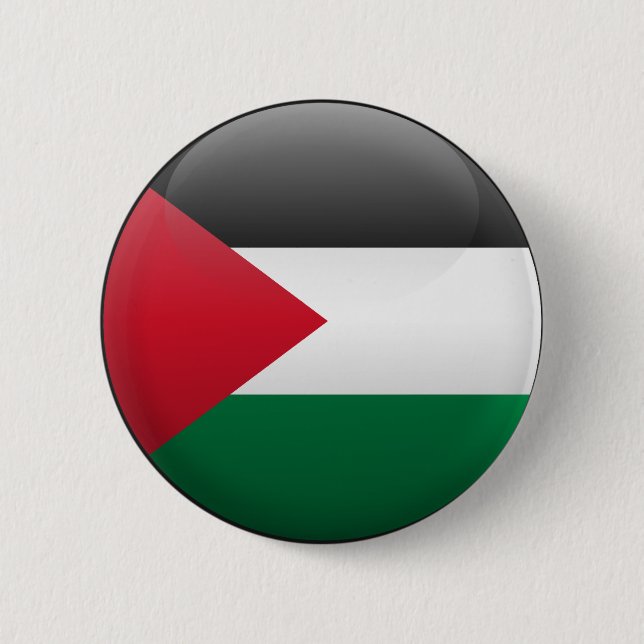 Badge Rond 5 Cm Drapeau de la Palestine (Devant)